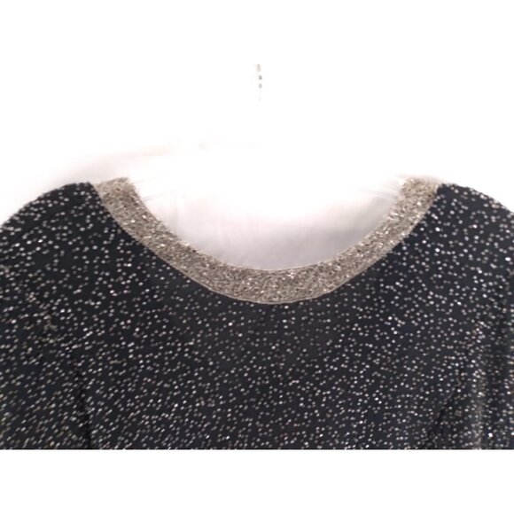 Vtg. Stenay MidCentury Style Silk Shell Beaded Formal Cocktail Midi Dress Sz 8 - Picture 3 of 16